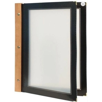 SECURIT Jedálny lístok WOOD A4, 6 farieb Modrá