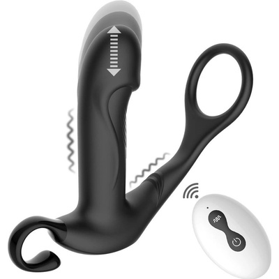 BASIC X Levante vibrační stimulátor prostaty s pulzacemi černý