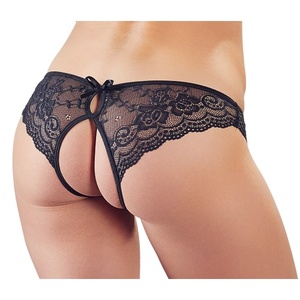 Cottelli Collection Еротични дантелени бикини с отвор Cottelli Briefs