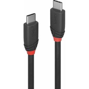 Lindy Кабел Lindy, от USB-C(м) към USB-C(м), 0.5m, 60W, черен (36905)
