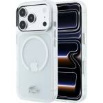 Lacoste IML Frosted Petit Pique калъф MagSafe с метално лого за iPhone 18 Pro, прозрачен (57983131863)
