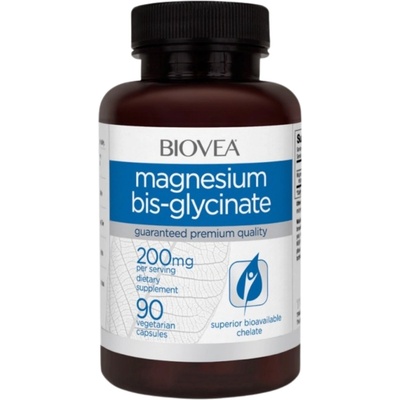 Biovea Magnesium Bis-Glycinat, 200 mg, 90 капсули, Biovea (8057)