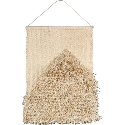 Jutová zaplétaná závěsná tapiserie v přírodní světlejší barvě - 60*90*2cm - Mars & More