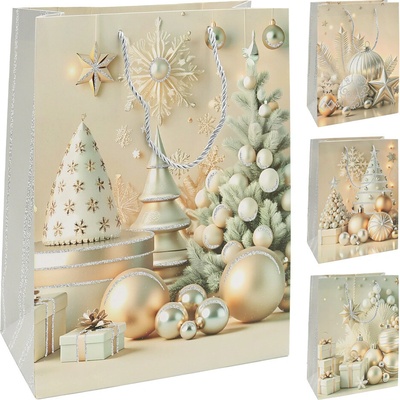 JUNIOR Dárková taška vánoční 2441 velikost XL 40 x 13 x 56 cm (mix 4 vzorů) 592338