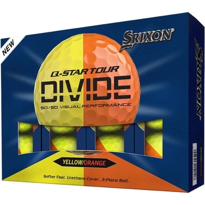 Srixon ball Q-STAR Tour Divide 3-plášťový žluto/oranžový 3 ks