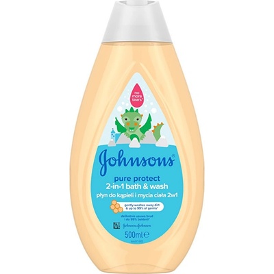 Johnson's Baby Kúpeľový a umývací gél 2v1 Pure Protect 2-in-1 Bath & Wash 500 ml