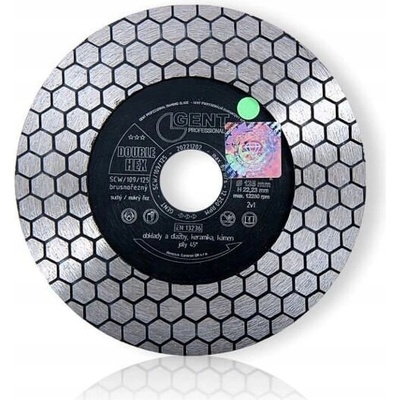 GENT diamantový kotouč DOUBLEHEX 115mm brusno řezný na obklady a dlažbu, SC