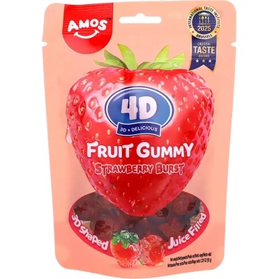 Amos Ovocné želé s příchutí jahod 4D 65 g