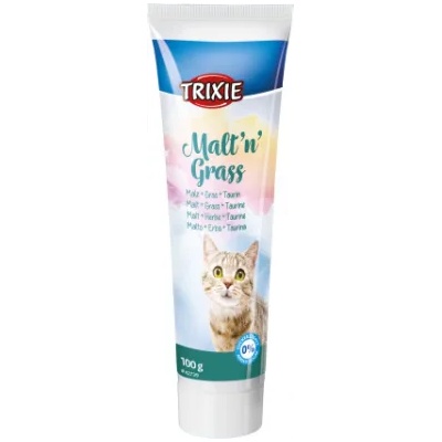 TRIXIE Malt'n'Grass Anti-Hairball - Малцова паста за котки с трева и таурин, 100 гр. / 2 пакета