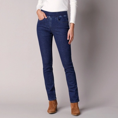 Blancheporte Rovné kalhoty denim modré