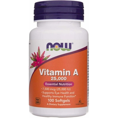 Now Foods Vitamín A 25000 iu 100 kapsúl