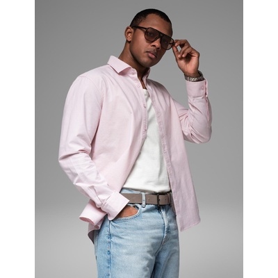 Ombre Clothing Мъжка памучна риза оксфорд в пастелни цветове Ombre Clothing Ombre Clothing | Oranzhev | МЪЖЕ | S