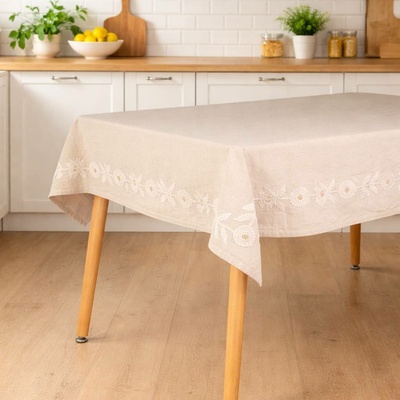 Takoy Bavlněný ubrus 140x180 s výšivkou BOHO COLLECTION-HT-01079 | 140 x 180 cm
