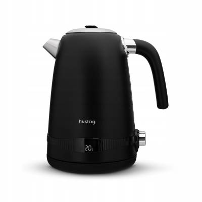 Memflow Huslog ретро електрическа кана с терморегулатор, черна, 1, 7 л, 2200 W (HUS1071)