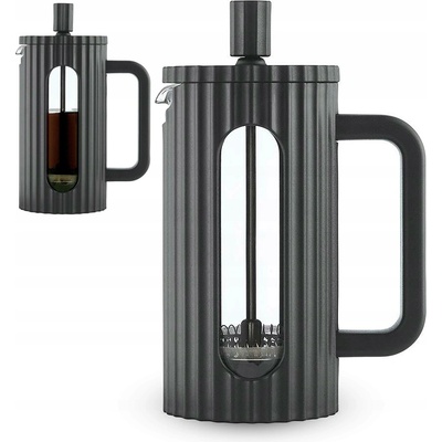KLAUSBERG Vařič na čaj kávu skleněný French press 350 ml černý 7741