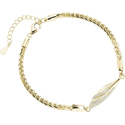 Olivie strieborný náramok KRÍDLO GOLD 9077