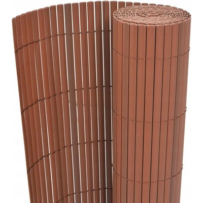 zahrada-XL Oboustranný zahradní plot PVC 90 x 500 cm hnědý