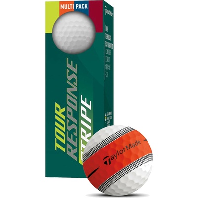 TaylorMade Tour Response Stripe oranžové 3 ks