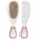 Baby Care Комплект четка и гребен за коса с естествен косъм Lorelli - Blush Pink (10240350001)