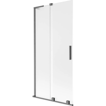 Mexen Velar L параван за вана, два плъзгащи се крила, 95 x 150 см, матиран, gun gray четкан - 896-095-003-31-66 (896-095-003-31-66)