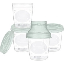 Kikkaboo Storage Containers Mint zásobníky na uchovávanie pokrmov 4 x 180 ml