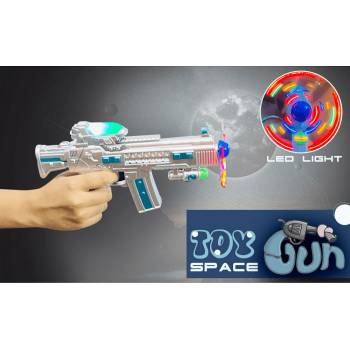 Hebei Wanxin Children Toys Ltd Космически пистолет с перка, звукови и светлинни ефекти 777