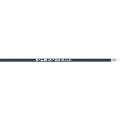Lapp RG58 C/U2170000/100 koaxiální kabelvnější Ø: 4.95 mm50 Ω, černá 100m