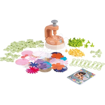 Smoby Květinářství s výrobou ozdobných květů Crea Deco Flowers Set 200 doplňků s přístrojem na spojování textilních lupínků od 5 let