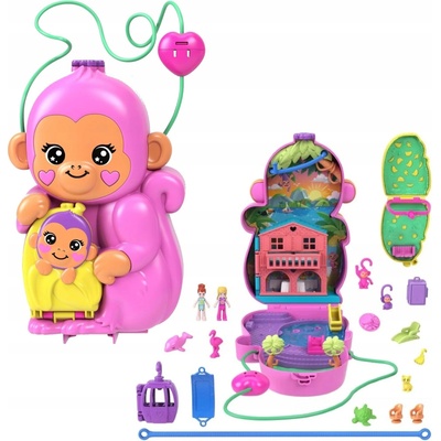 Mattel Polly Pocket Opičí máma s mládětem HWP04