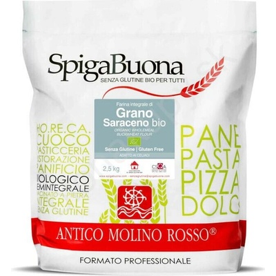 SpigaBuona Pohanková mouka celozrnná mletá kamenem BIO 2,5 kg