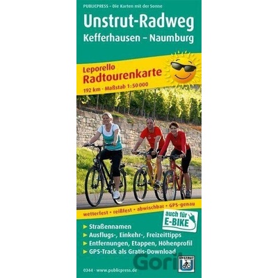Cyklostezka Unstrut, Kefferhausen-Naumburg 1:50 000 / cyklistická mapa - freytag&berndt