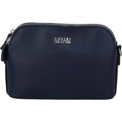 Pevná malá dámská koženková crossbody Rompo tmavě modrá