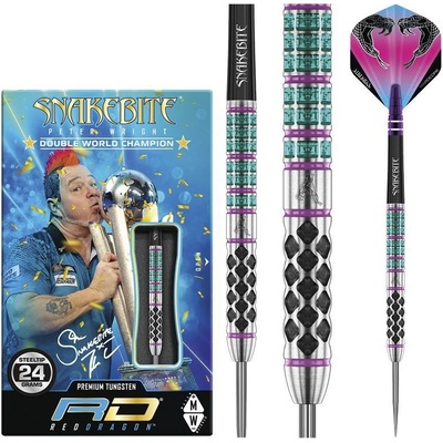 Red Dragon steel Peter Wright Snakebite Supa-Venom 24g, 90% wolfram
