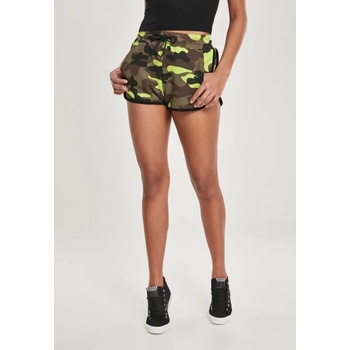 Urban Classics Дамски къси панталони в жълт камуфлаж Urban Classics Ladies Printed Camo Hot Pants frozenyellow camo UB-TB2843-01650 - Камуфлаж, размер S