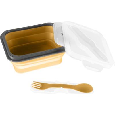 Silicone Lunch Box Small комплект за хранене Mustard Yellow 15x7, 5 cm