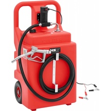 MSW Mobilní čerpací stanice - s elektrickým čerpadlem, výdejní pistolí a koly - 120 l - 40 l/min MSW-PFT-120-D