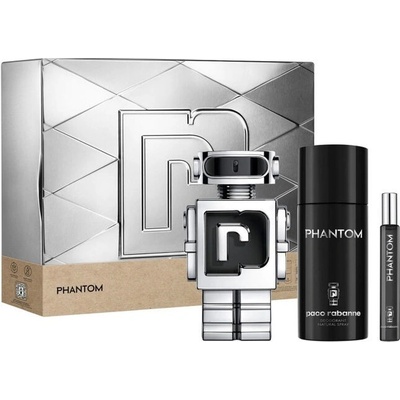 Rabanne Phantom toaletní voda 100 ml + deodorant ve spreji 150 ml + toaletní voda 10 ml