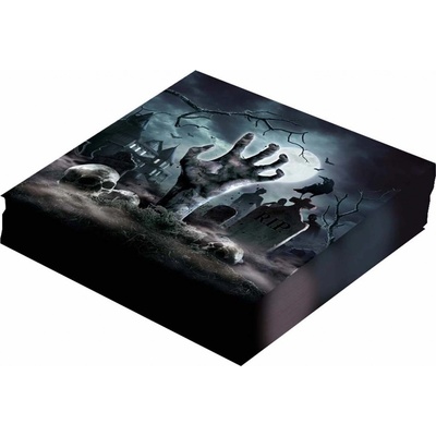 Guirca Servítky Halloween cintorín 33x33cm 20ks