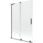 Mexen Velar L двукрила плъзгаща се екранна стена за баня 120 x 150 см, прозрачна, gun metal - 896-120-003-01-95 (896-120-003-01-95)