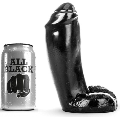 All black dildo realistic 18 cm