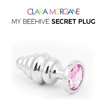 Clara Morgane Метален анален разширител с розов кристал My beehive secret plug M