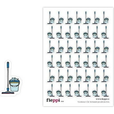 Fleppi Samolepky - Vytírání Druh: modré 049