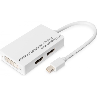 Кабел за разклонение DisplayPort, miniDP - DP+HDMI+DVIM/F, 0.2 м, съвместим с DP 1.1a, CE, бял (DB-340509-002-W)
