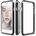 elago Bumper Case - бъмпер и комплект защитни покрития за дисплея и задната част за iPhone 8, iPhone 7 (черен)