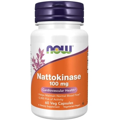 NOW Nattokinase, 100 mg, 60 капсули, Now