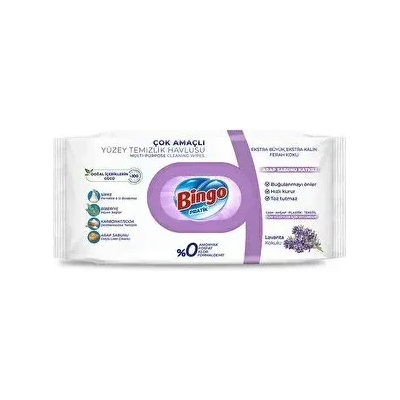 Bingo Бинго Практични кърпички за почистване на повърхности лилаво с арабски сапун - аромат на лавандула 96 кърпички (202шк02023)