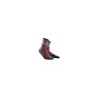 CEP Hiking Light Merino Mid Cut Socks Vysoké outdoorové ponožky dámské Barva: berry/grey, Velikost: III