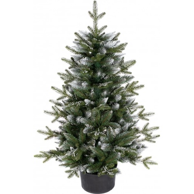 zanapo.cz Umelý vianočný stromček Smrek Bergamo diamond 3D v kvetináči 110 cm