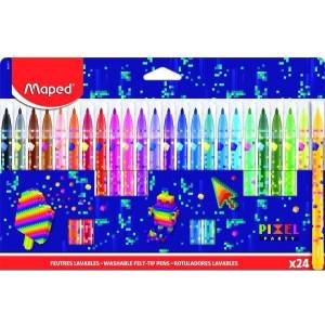 Maped Флумастери MAPED Color Peps Pixel 24 цвята