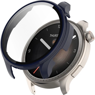 PROTEMIO 83358 PC FULL COVER Plastový kryt so sklom pre Amazfit Balance modrý